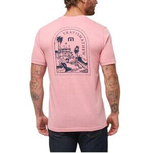 Travis Mathew Uncharted Waters Heather Blush Tee NWT